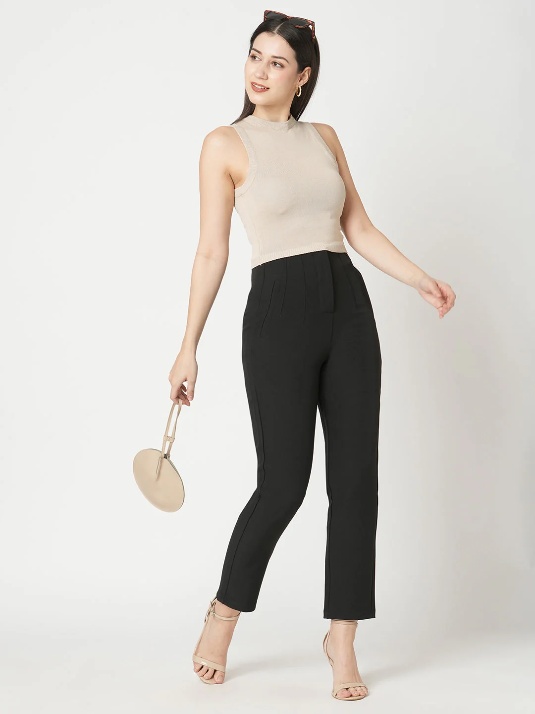 Women Mid-Rise Slim Fit Trousers - Image 4
