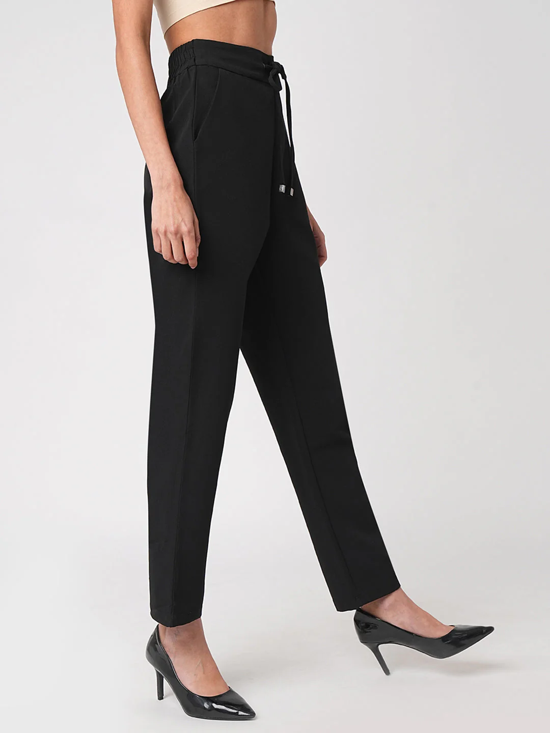 Women Mid-Rise Slim Fit Trousers - Image 5
