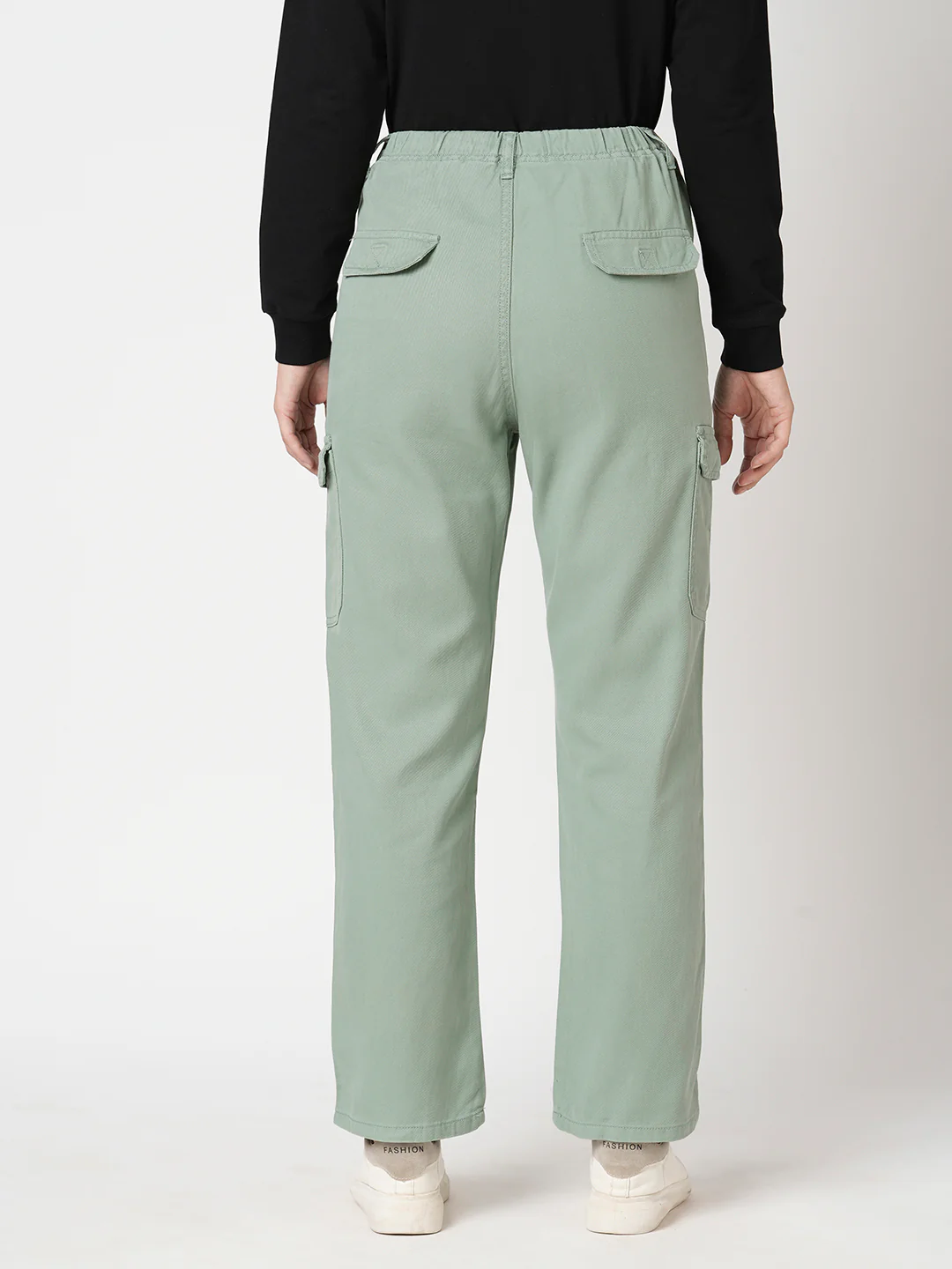 Women Mint Green Mid-Rise Cargo - Image 3