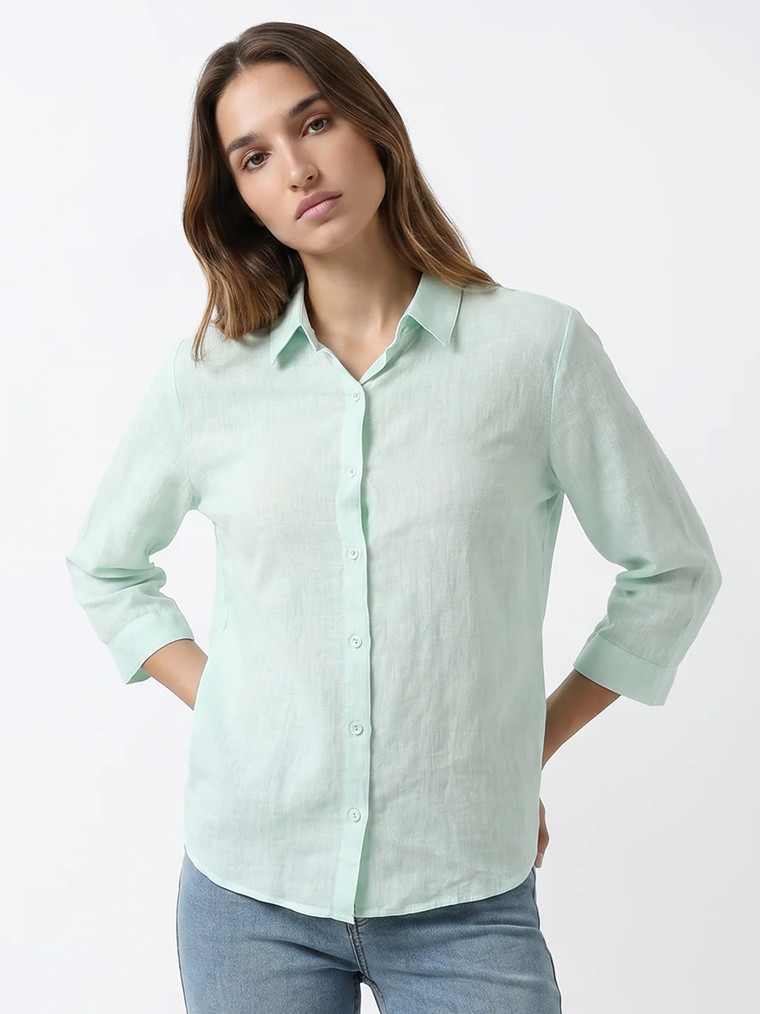 Women Mint Shirt - Image 2