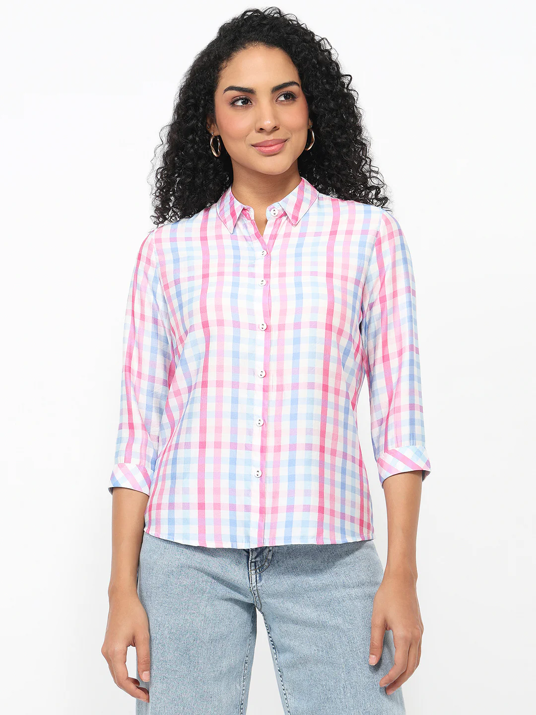 Women Multi Checked Shirt - Image 2