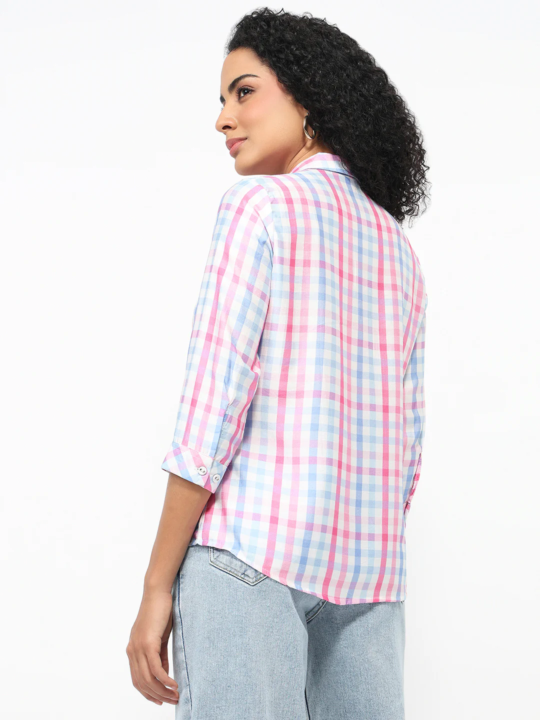 Women Multi Checked Shirt - Image 3