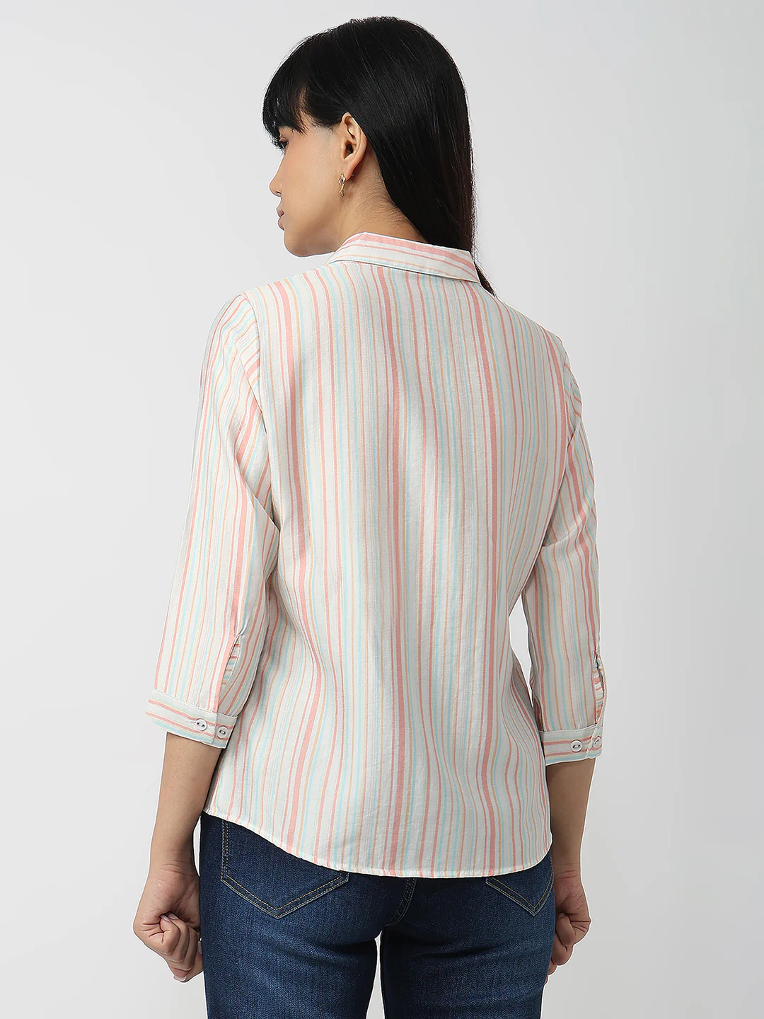 Women Multi Slim Fit Shirt - Image 3
