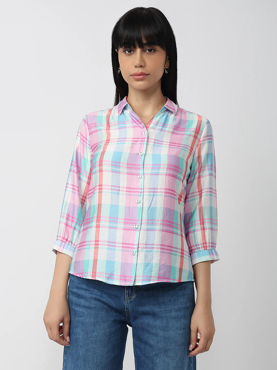 Women Multi Slim Fit Shirt - Image 2