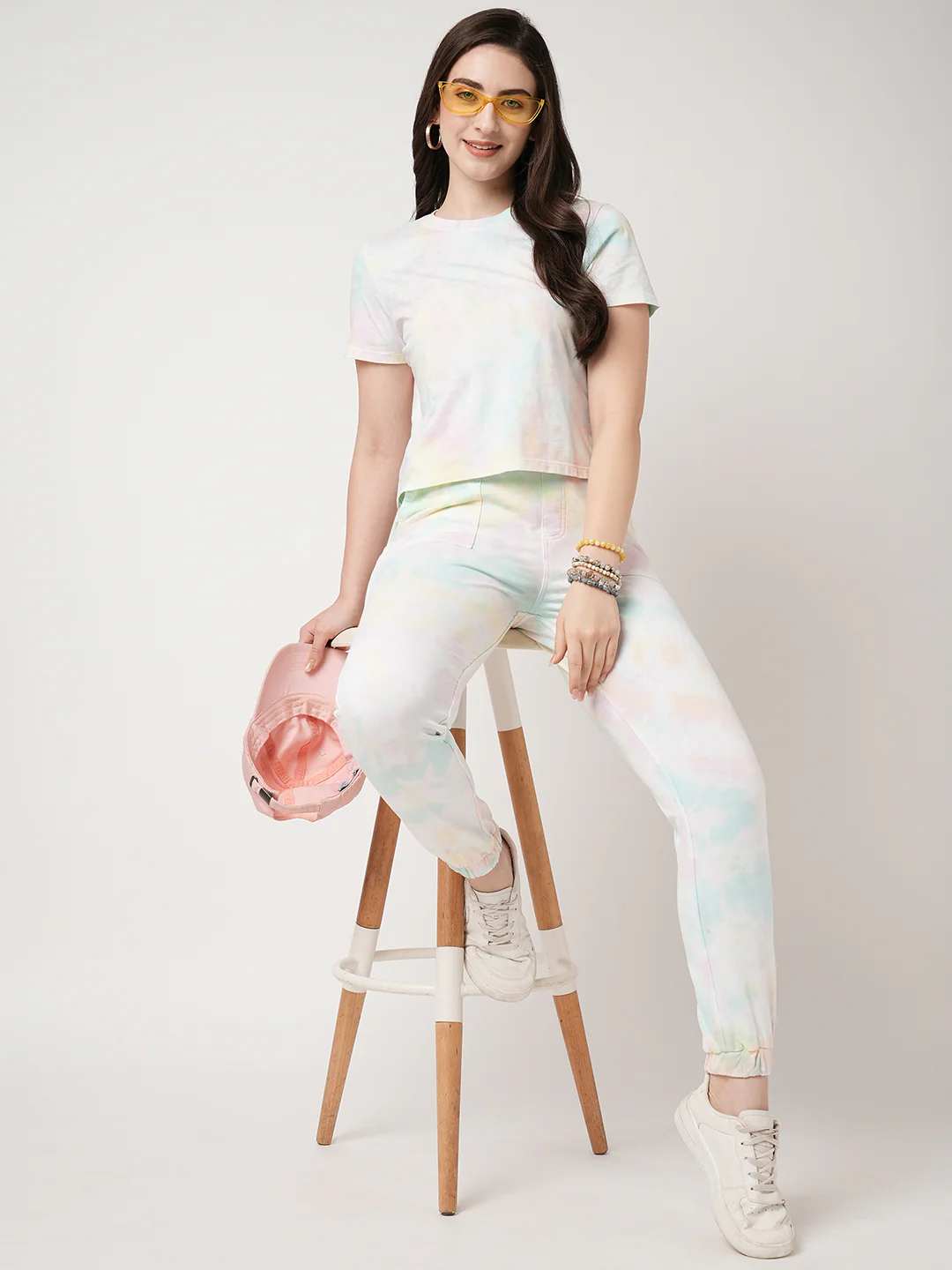 Women Multi-Tie-Dye Athleisure T-Shirt