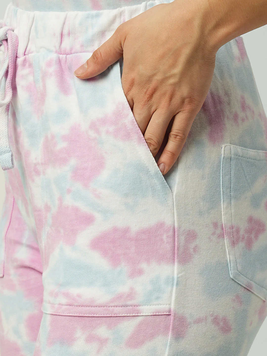 Women Multicolor Tie & Dye High-Rise Joggers - Image 5