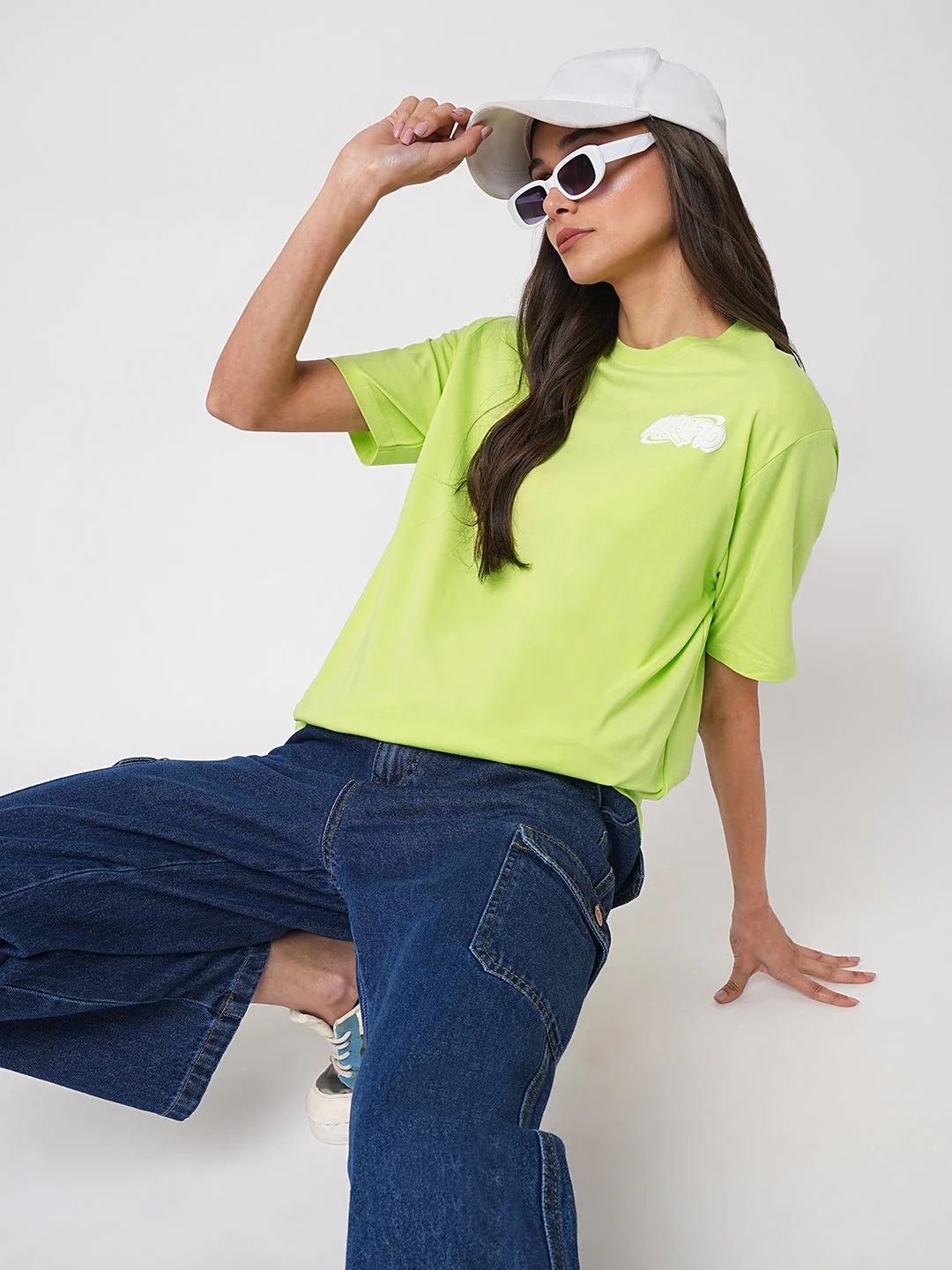 Women Naruto Lime Boxy Graphic Tees - Image 4