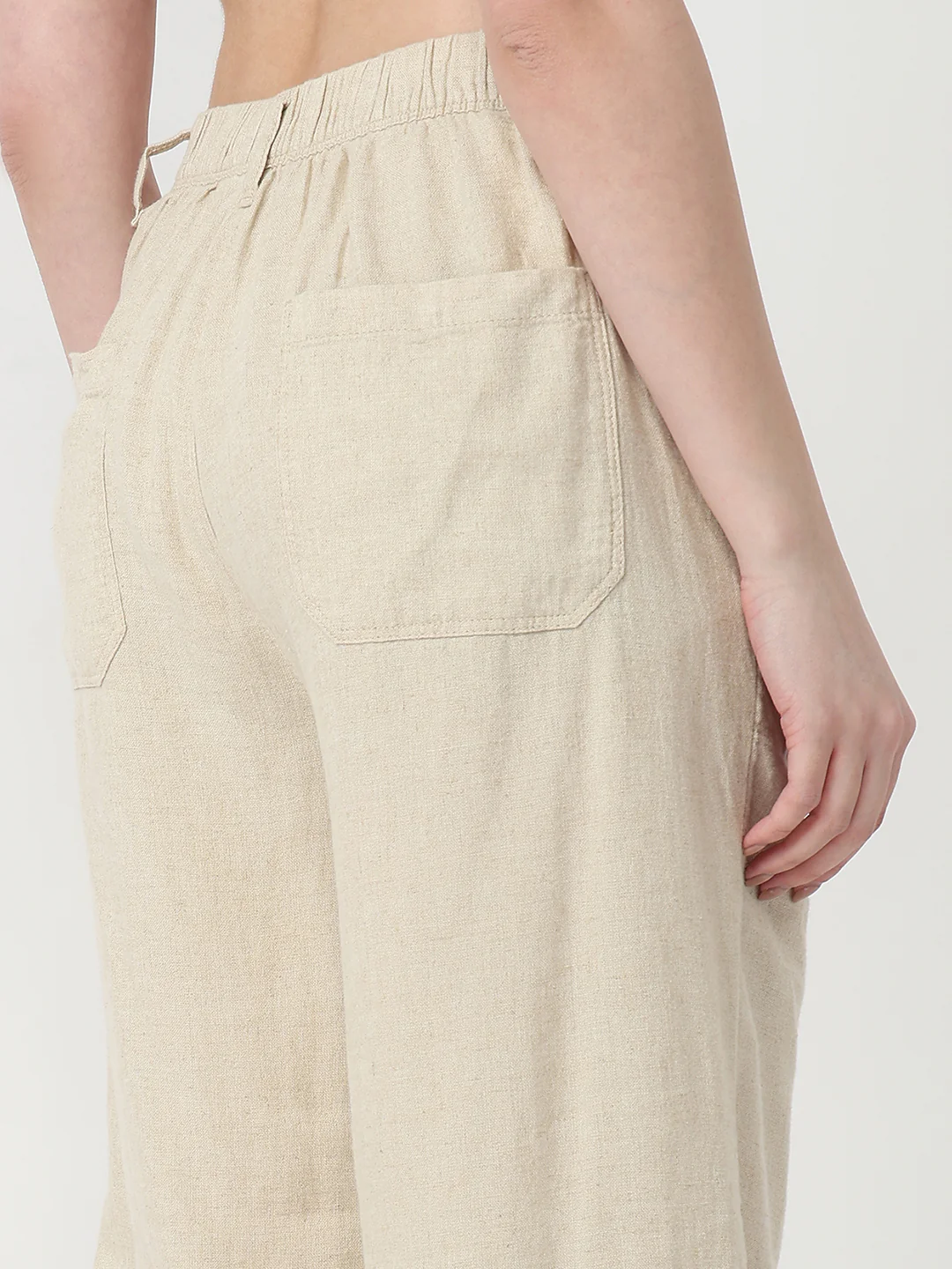 Women Natural High-Rise Loose Straight Paper Bag - Image 7