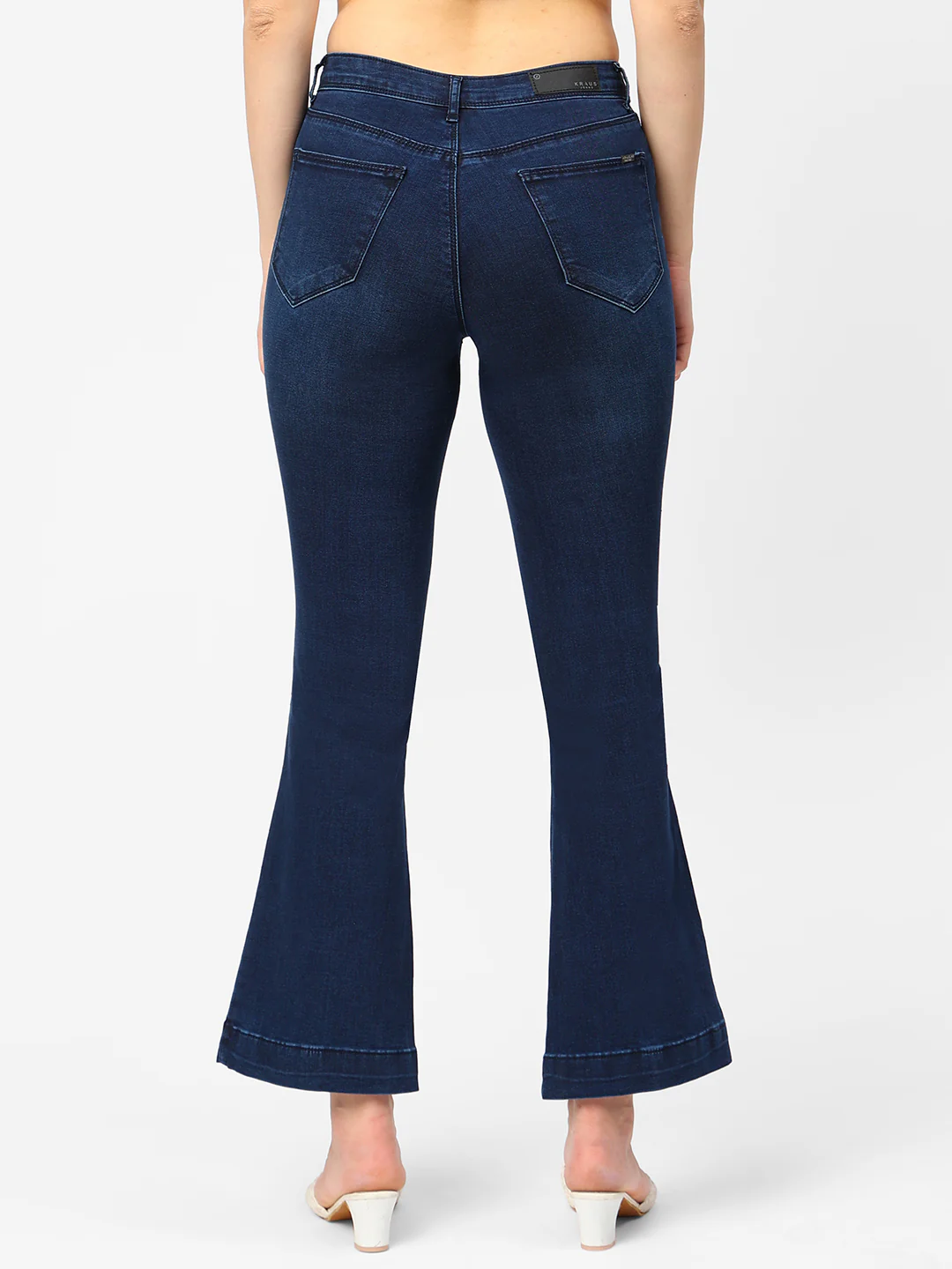 Women Navy High-Rise Flare Jeans - Image 3