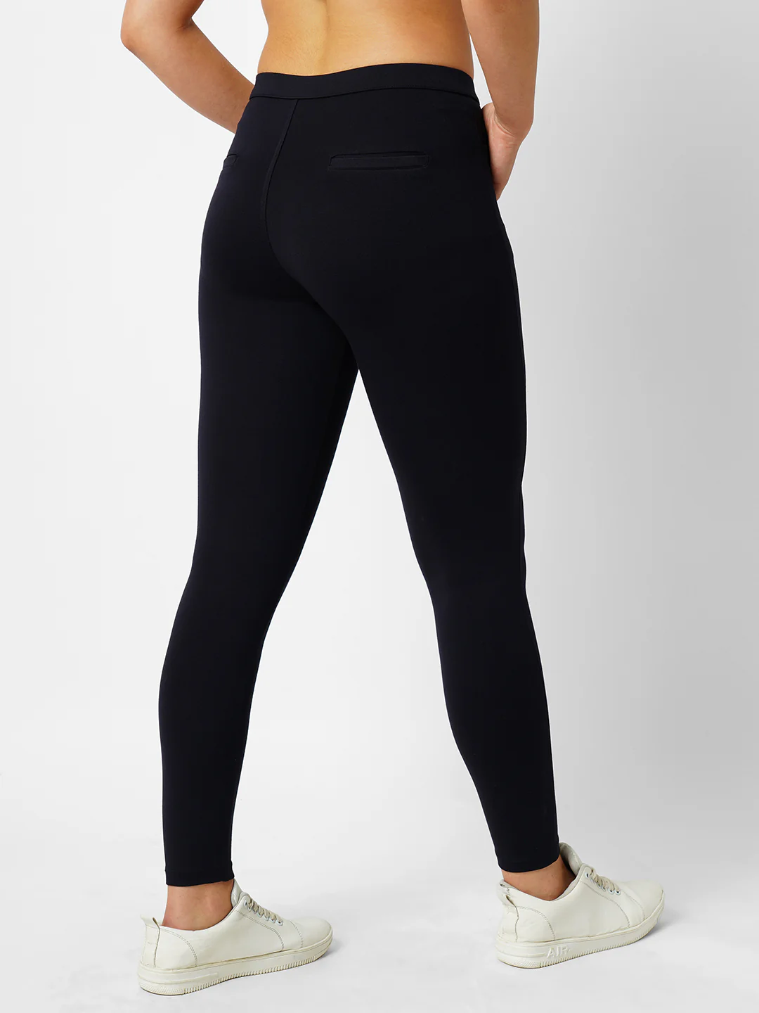 Women Navy High-Rise Skinny Treggings - Image 3