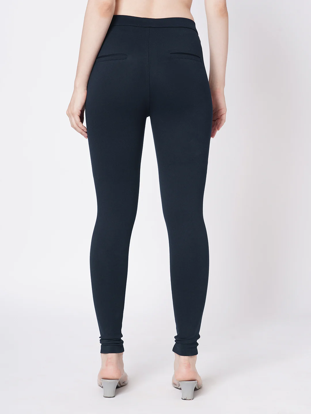 Women Navy Skinny Treggings - Image 3