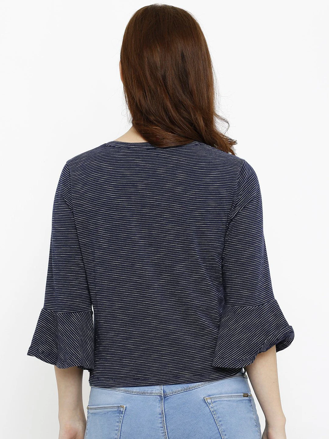 Women Navy Slim T-Shirt - Image 2