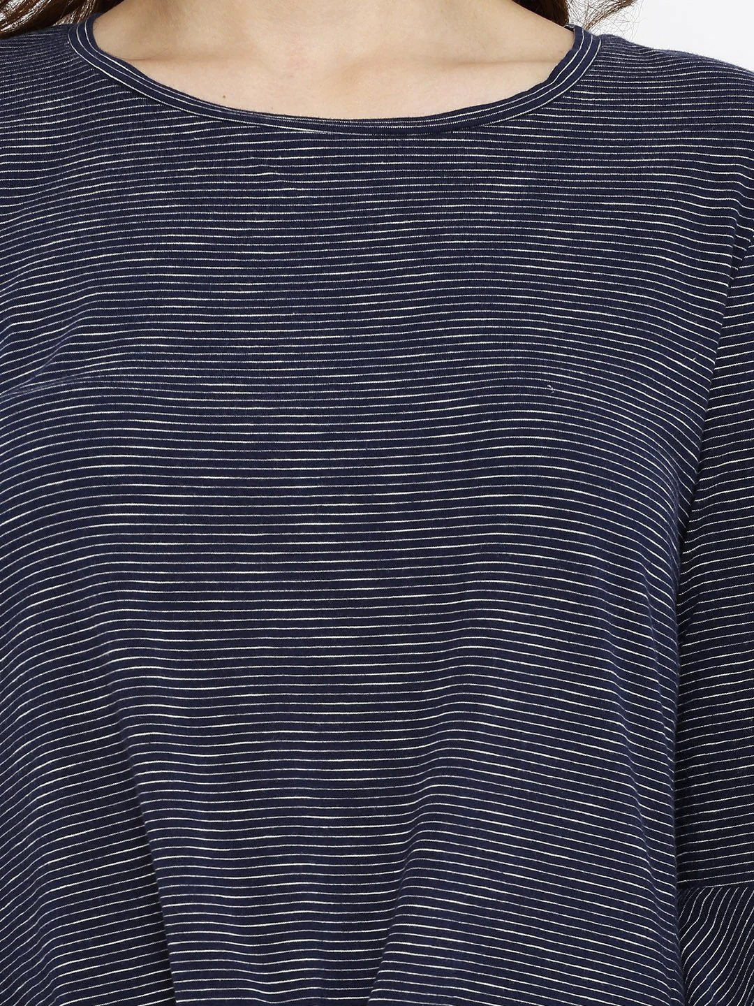 Women Navy Slim T-Shirt - Image 3
