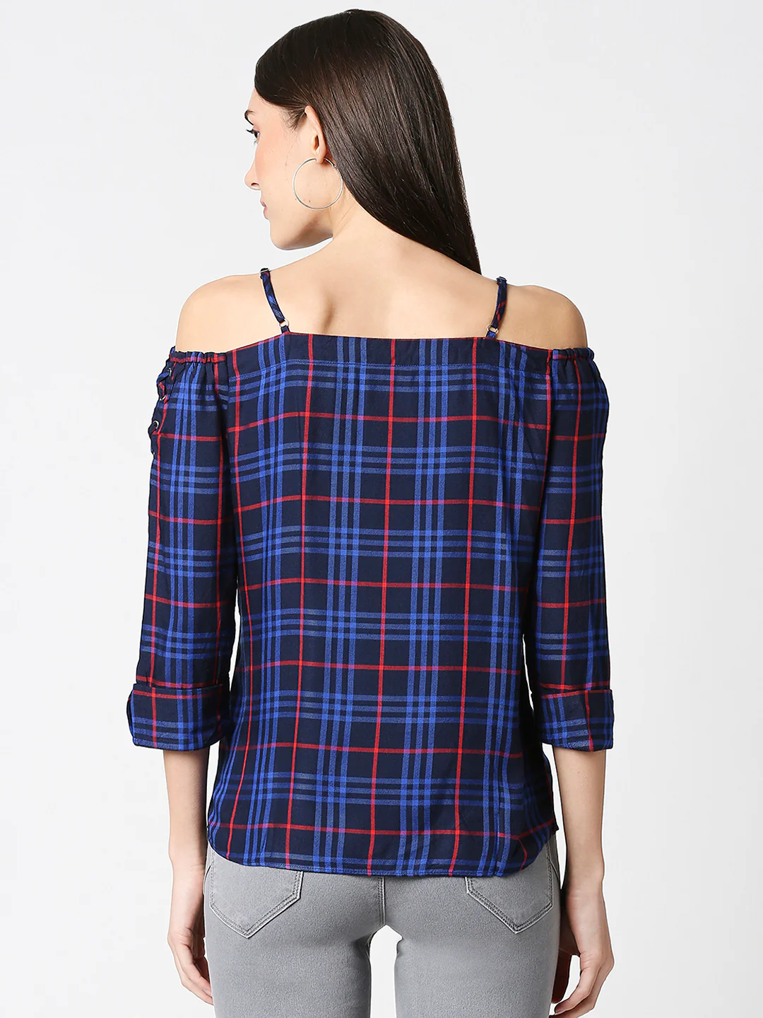 Women Navy Slim Top - Image 2