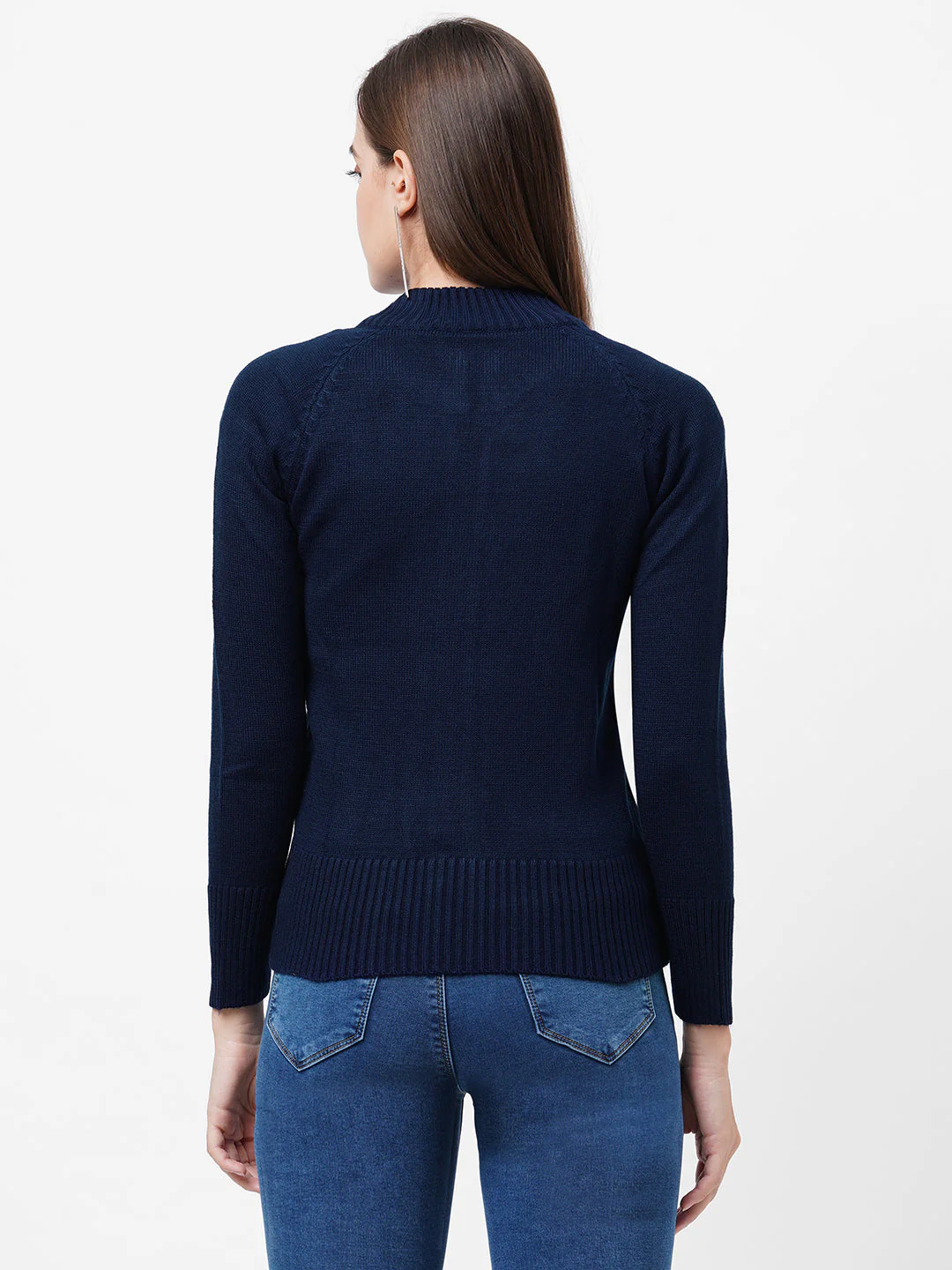 Women Navy Sweater - Image 3