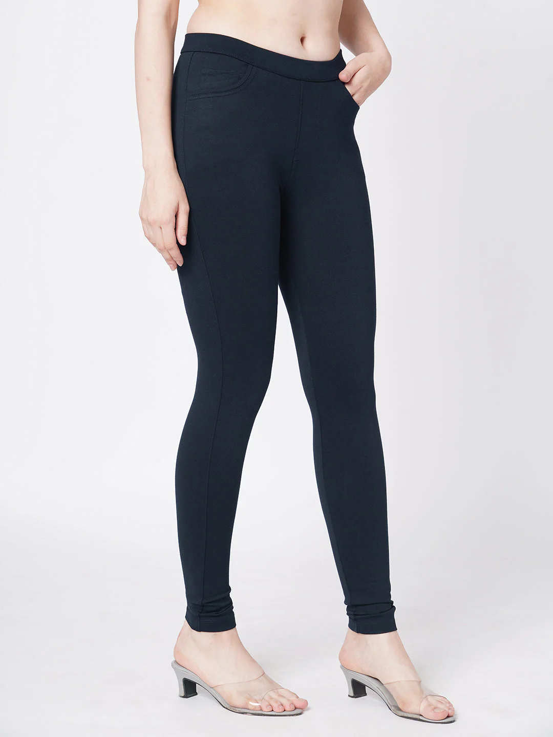 Women Navy Treggings - Image 4