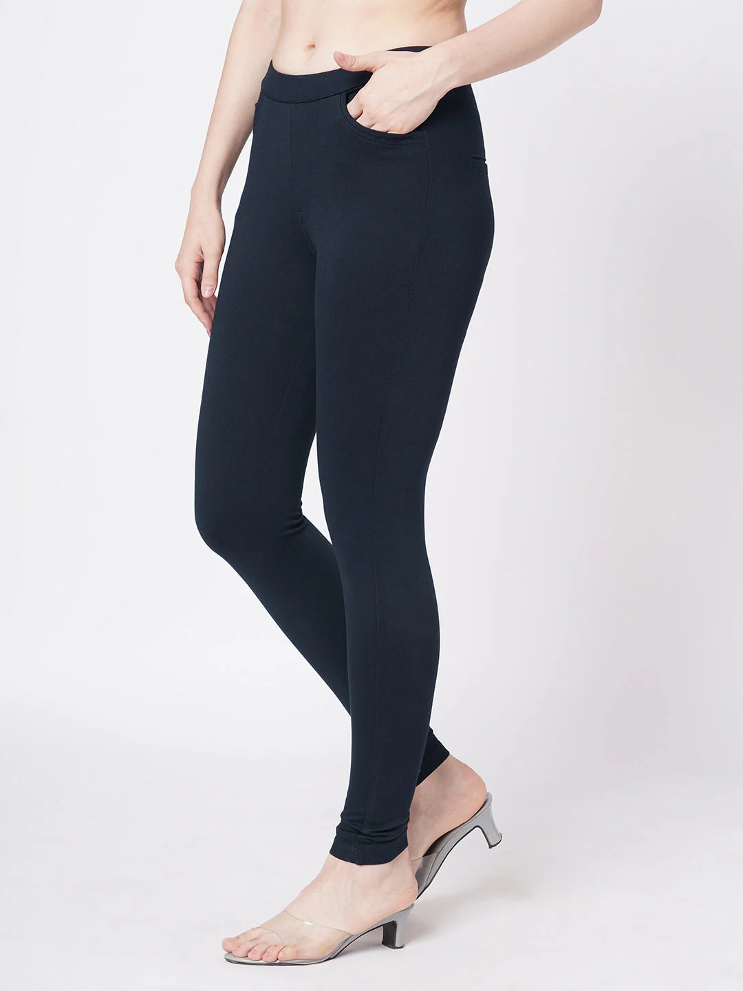 Women Navy Treggings - Image 5