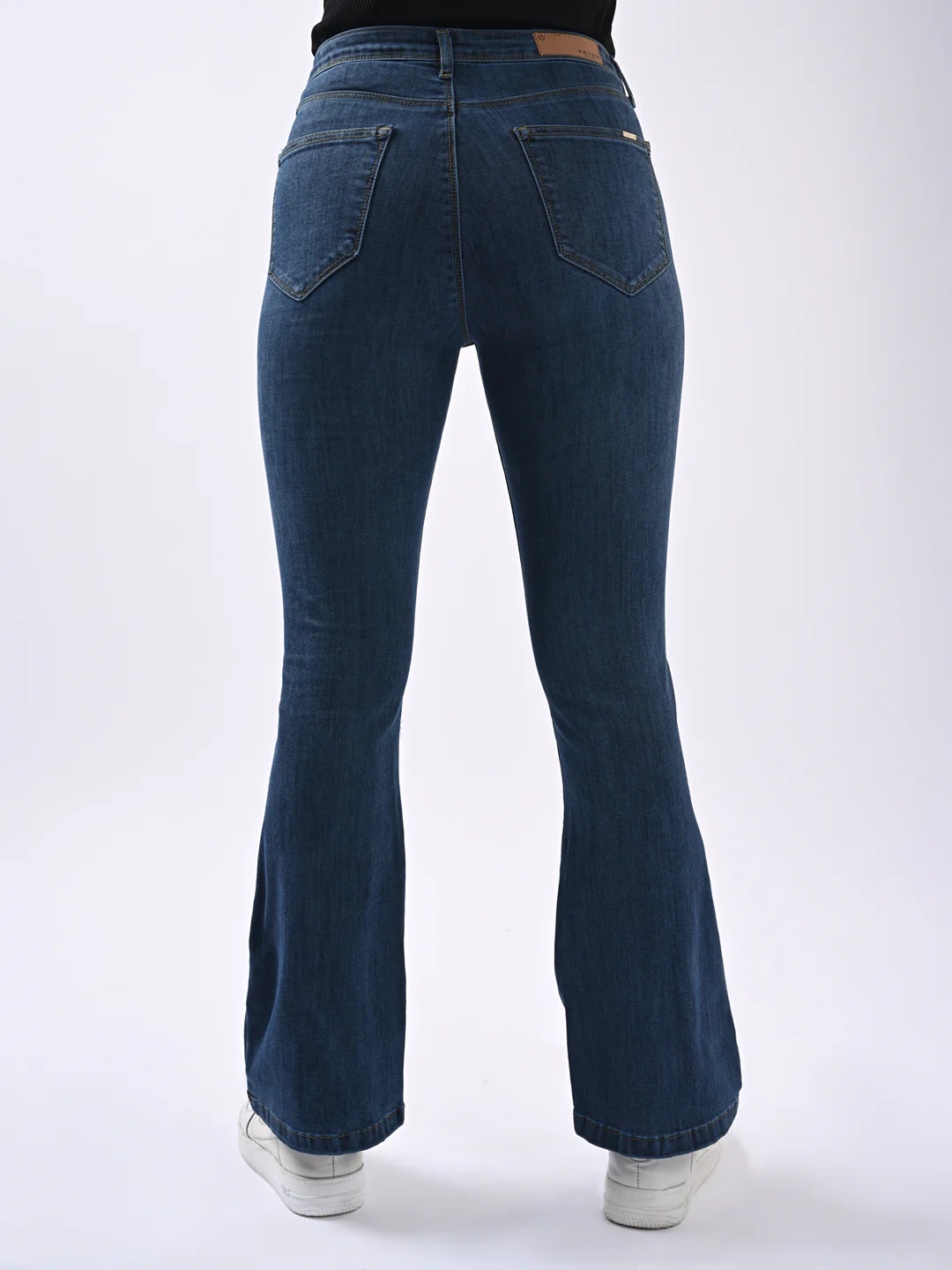Women Novel Blue High-Rise Flare Jeans - Image 3