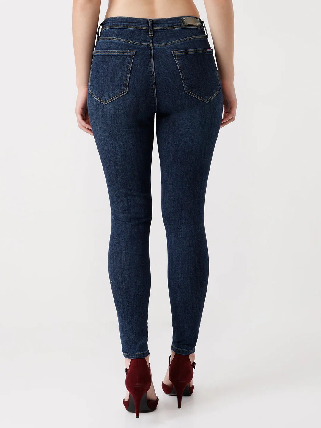 Women Novel Blue High-Rise Skinny Jeans - Image 3