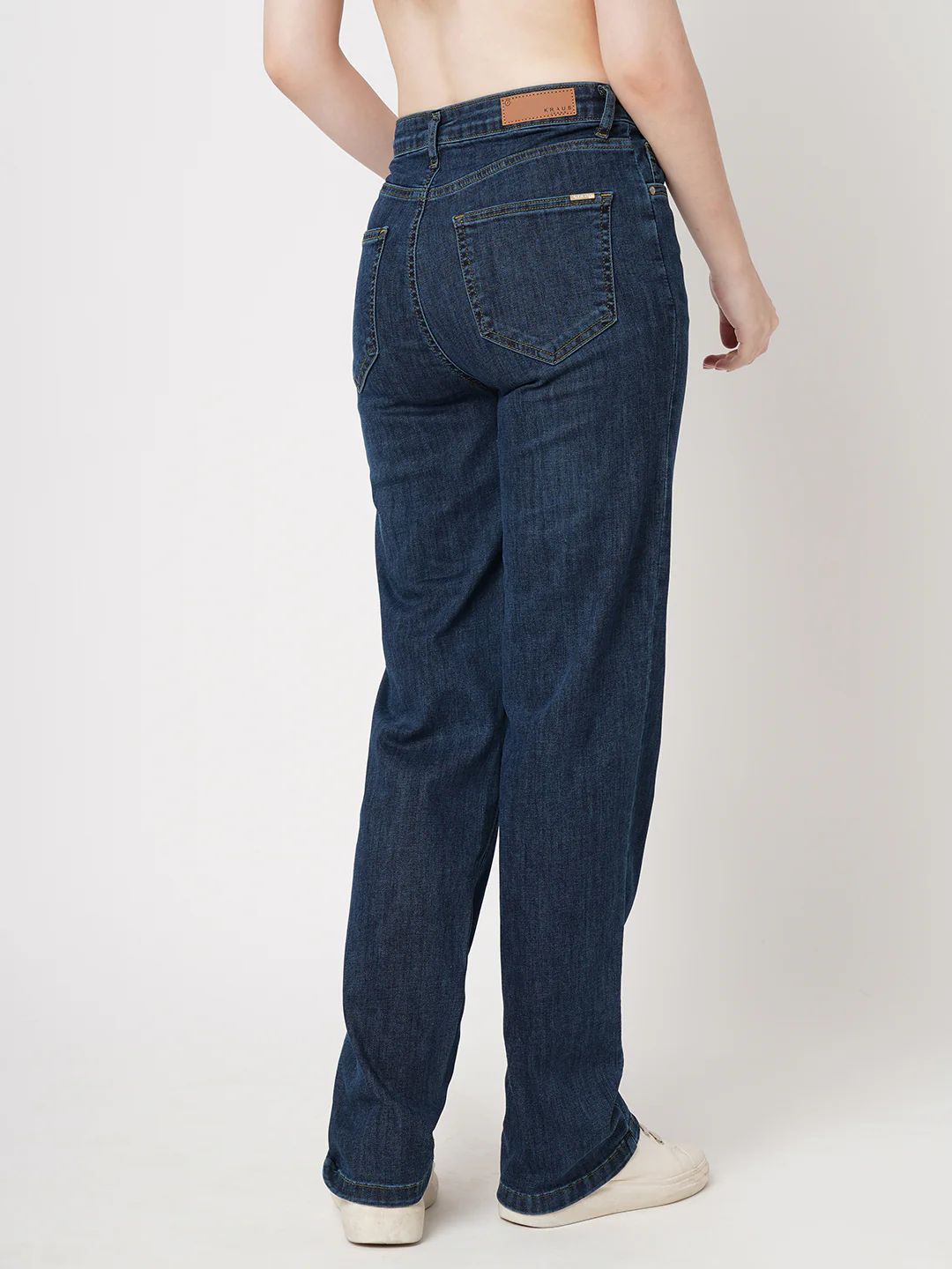 Women Novel Blue Relax Straight Fit Jeans - Image 3