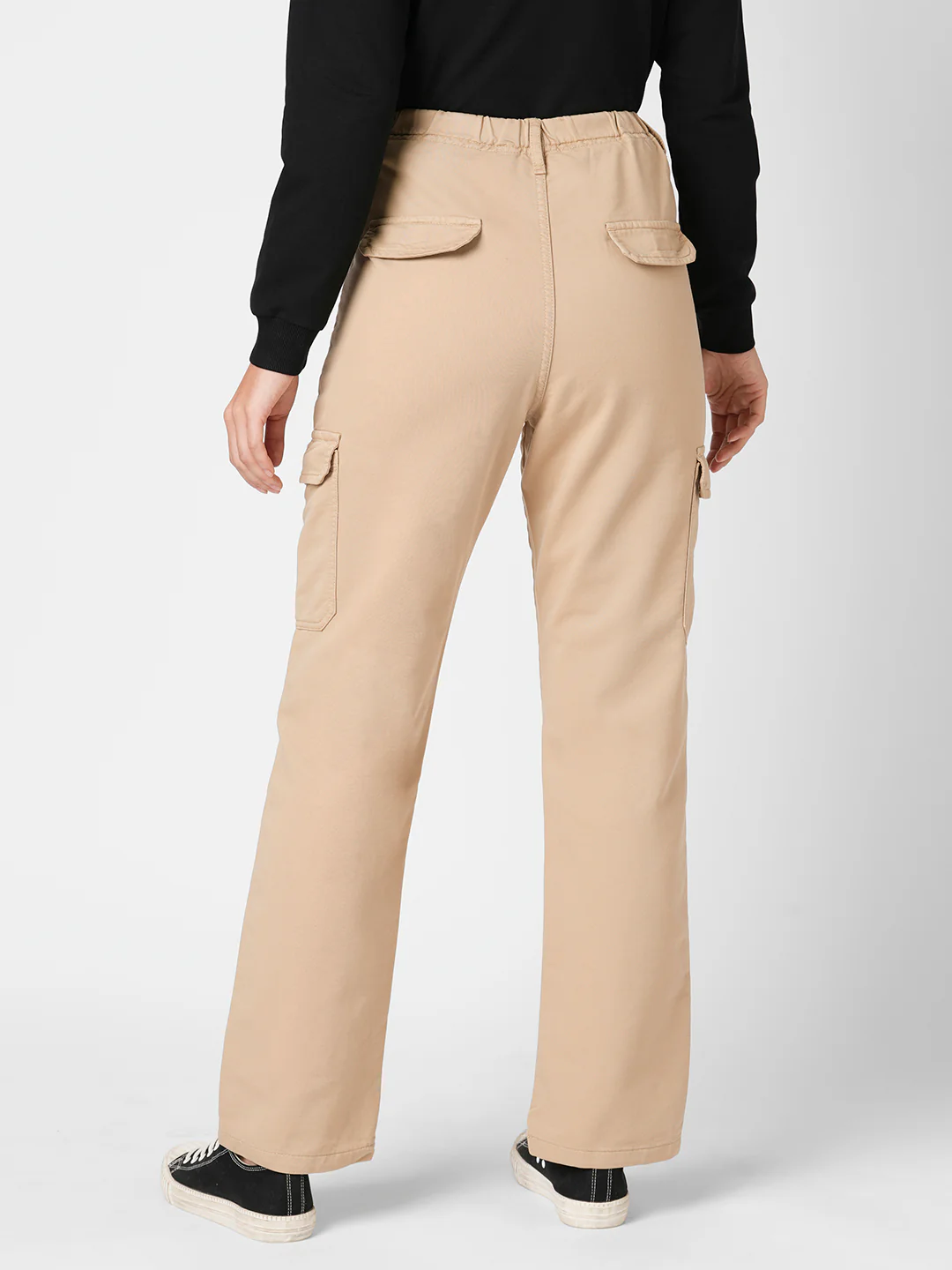 Women Oatmilk High-Rise Cargo - Image 3