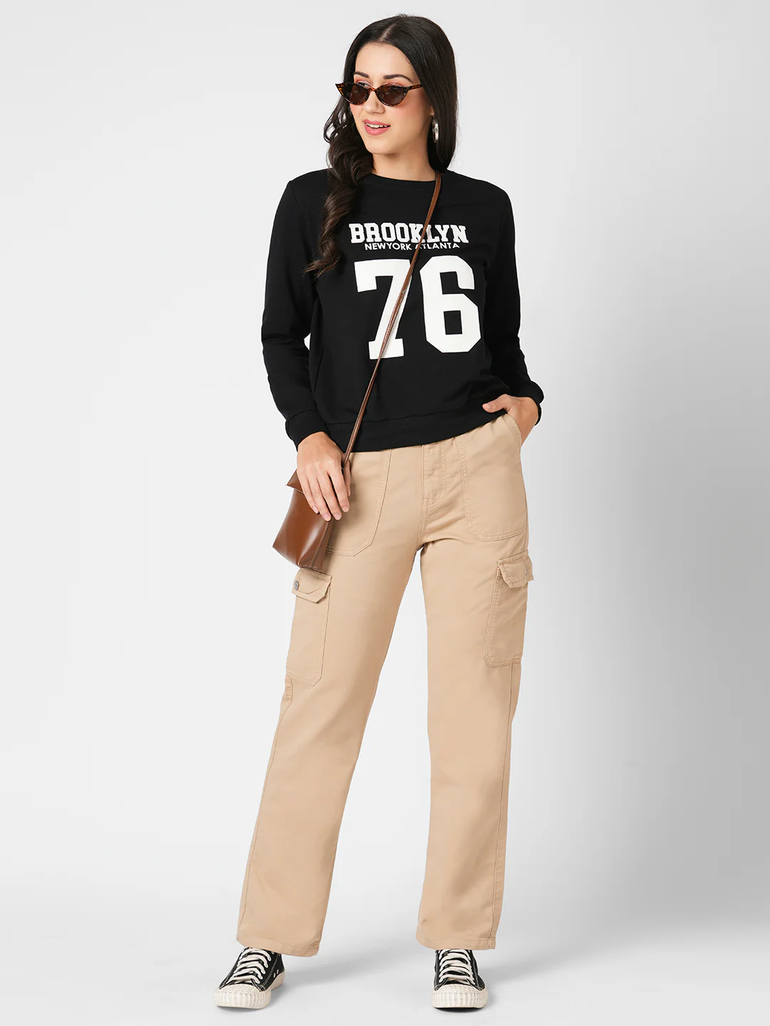 Women Oatmilk High-Rise Cargo - Image 4