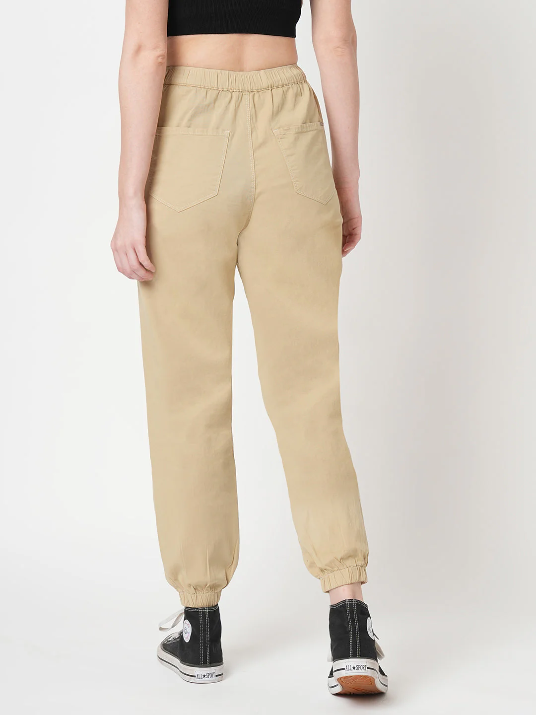 Women Oatmilk High-Rise Joggers - Image 3