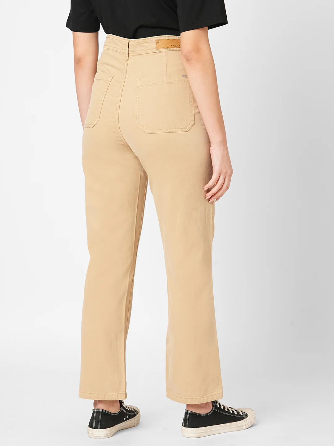 Women Oatmilk High-Rise Loose Straight Fit Jeans - Image 3