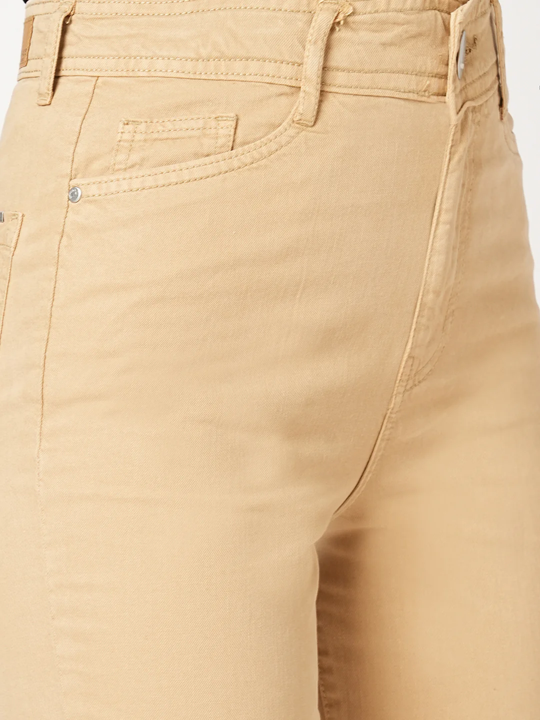Women Oatmilk High-Rise Loose Straight Fit Jeans - Image 5
