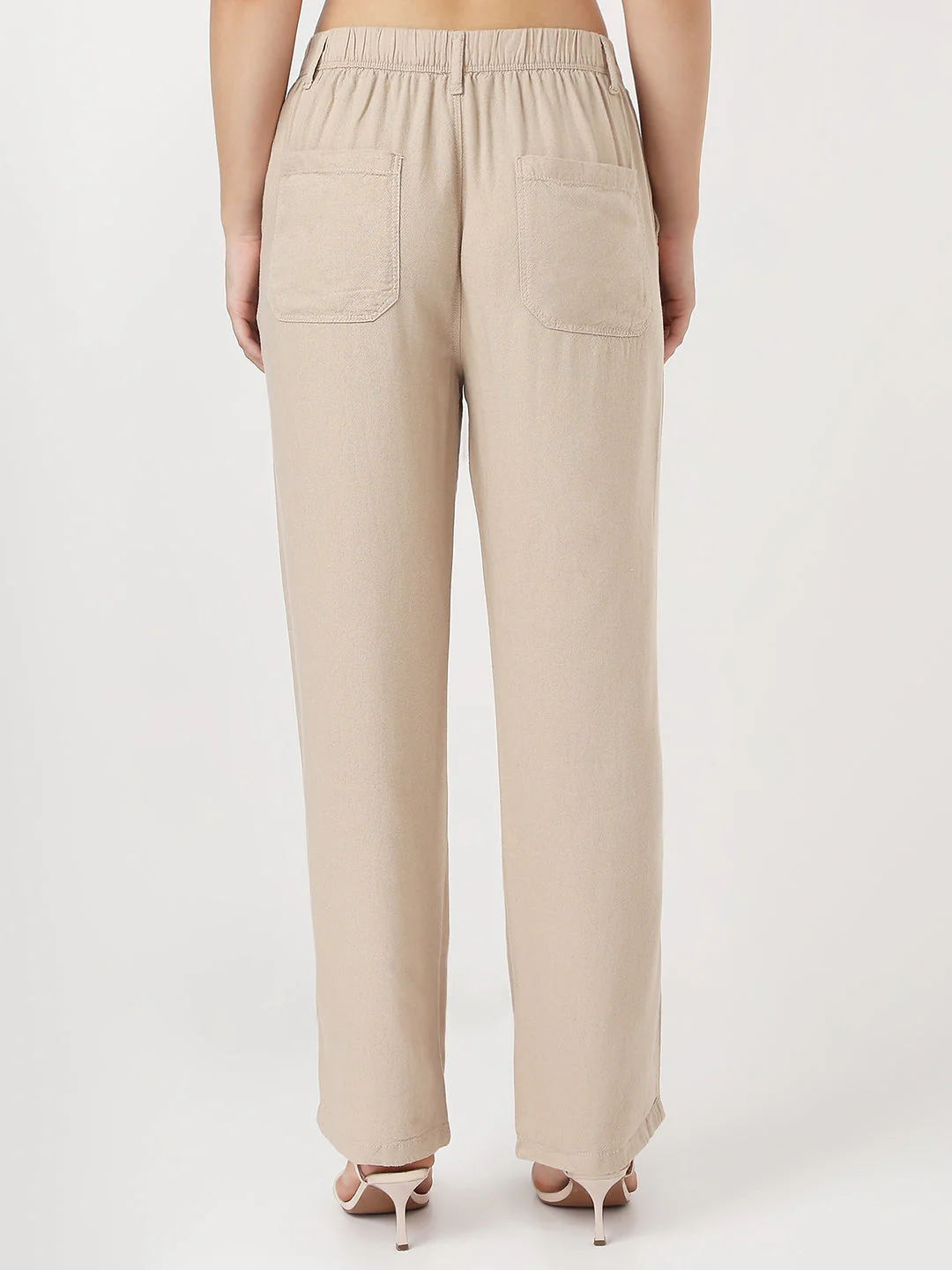 Women Oatmilk Loose Straight Fit Korean Pants - Image 3