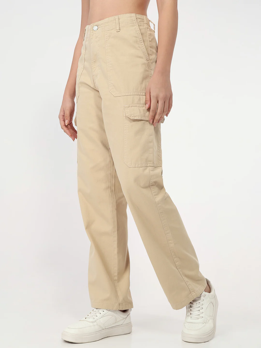 Women Oatmilk Mid-Rise Cargo - Image 7