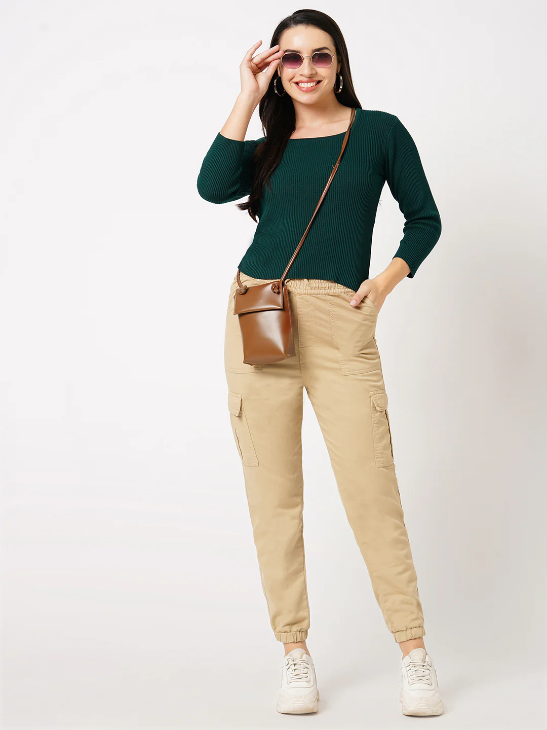 Women Oatmilk Mid-Rise Joggers