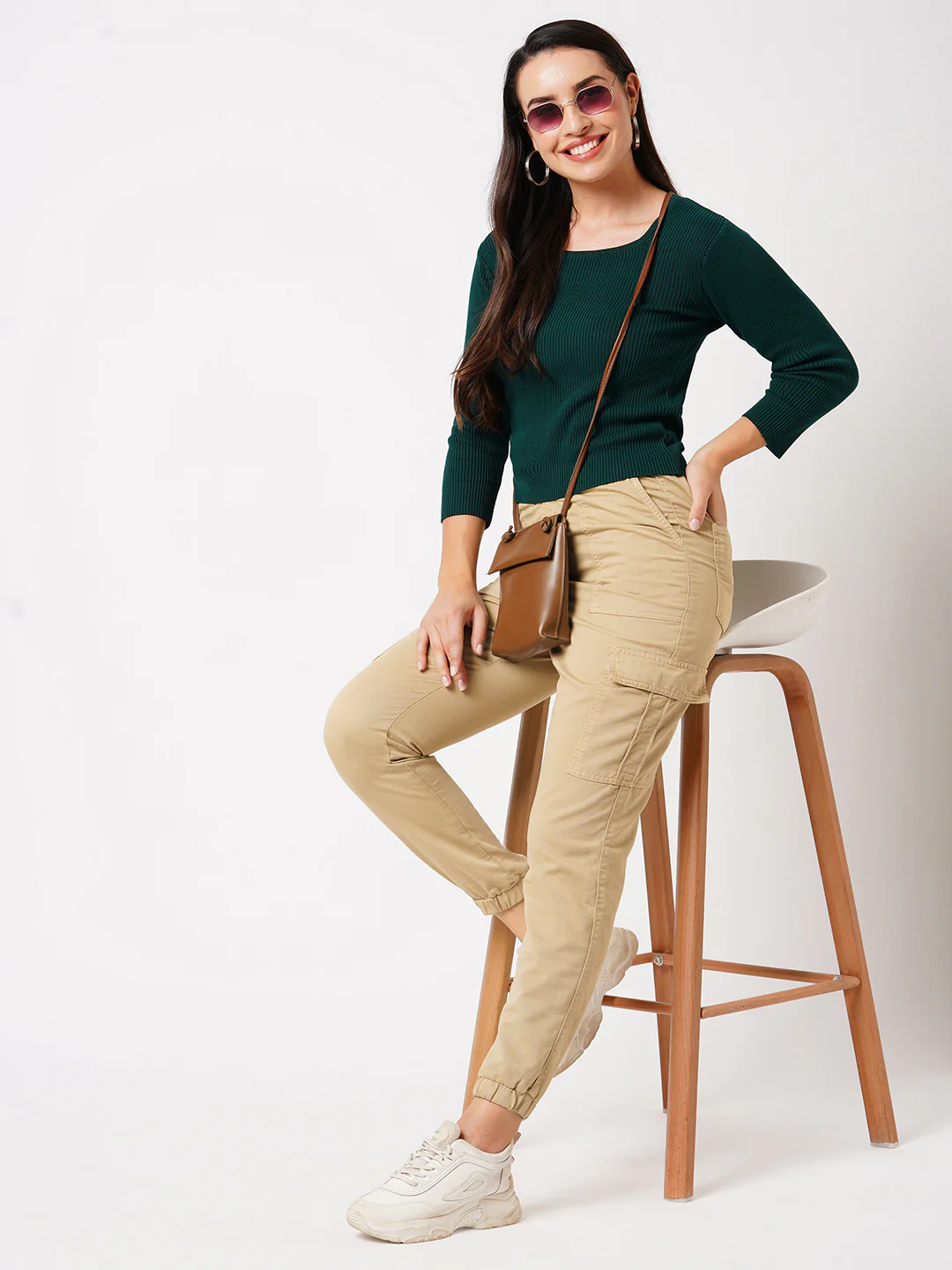 Women Oatmilk Mid-Rise Joggers - Image 4