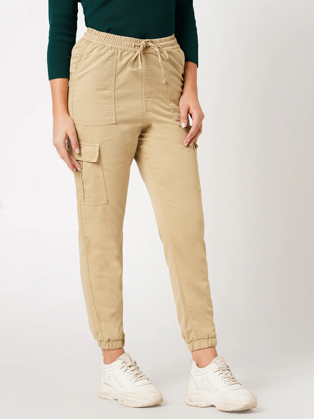 Women Oatmilk Mid-Rise Joggers - Image 6