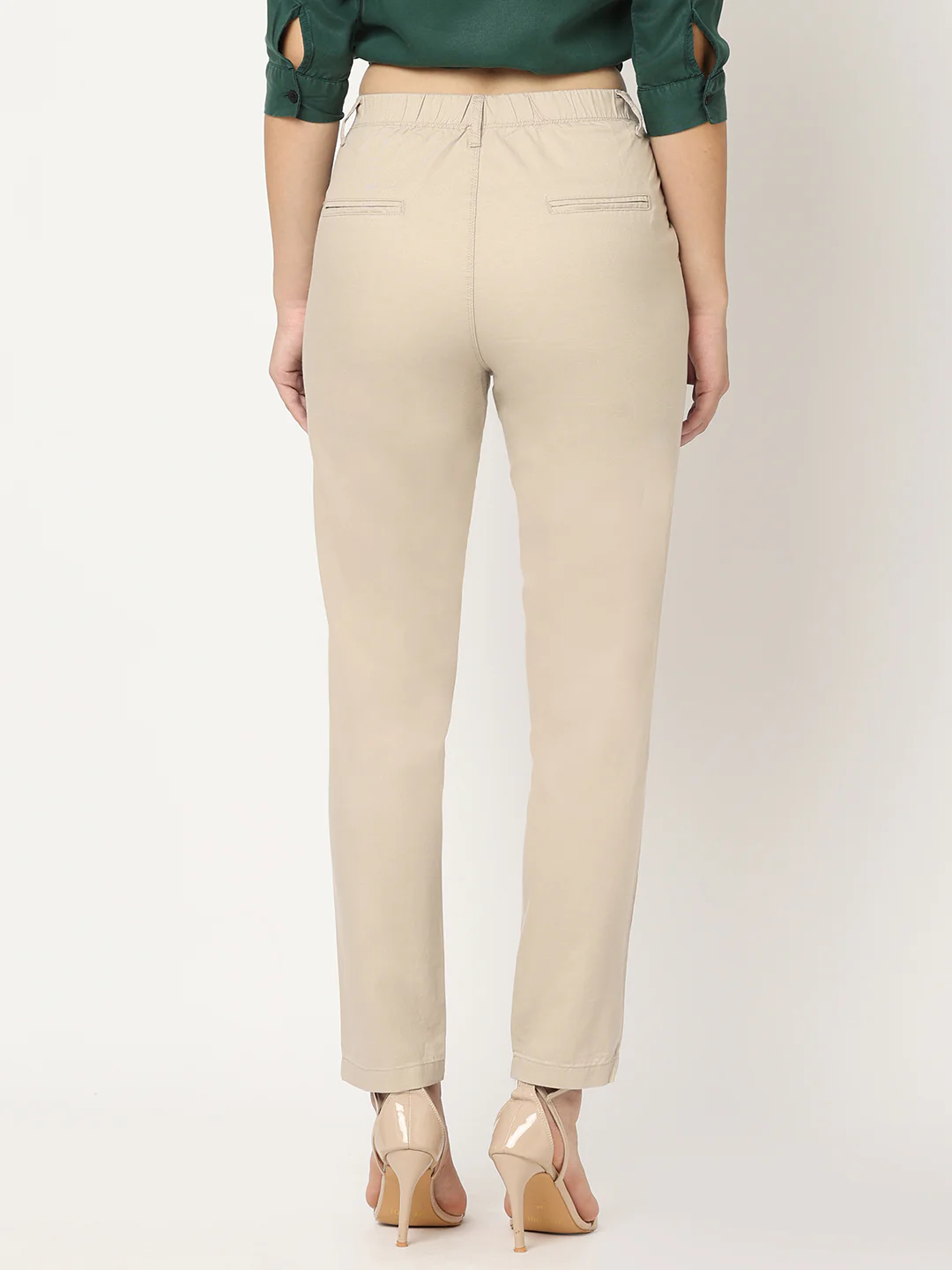 Women Oatmilk Mid-Rise Trouser - Image 3