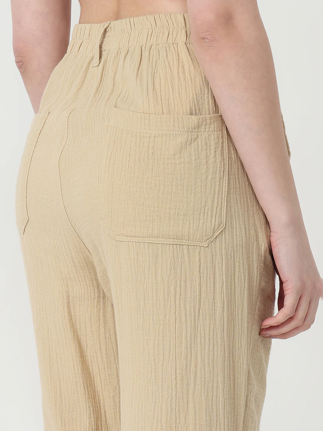 Women Oatmilk Straight Korean Pants - Image 7