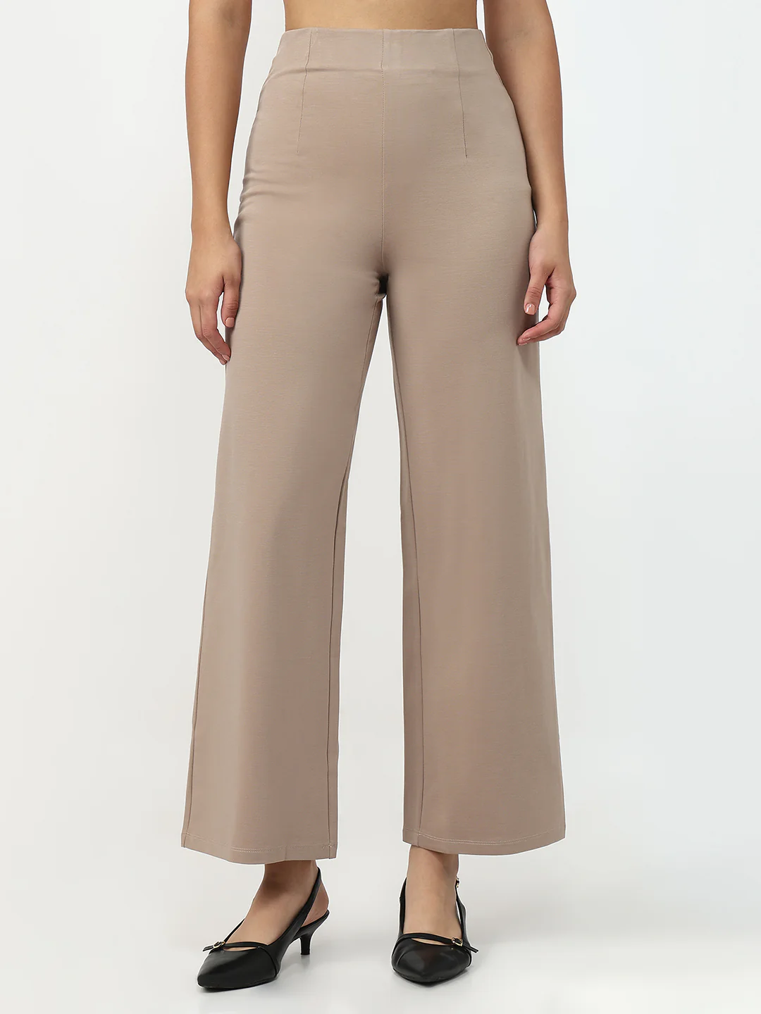 Women Oatmilk Wide Leg Treggings - Image 2