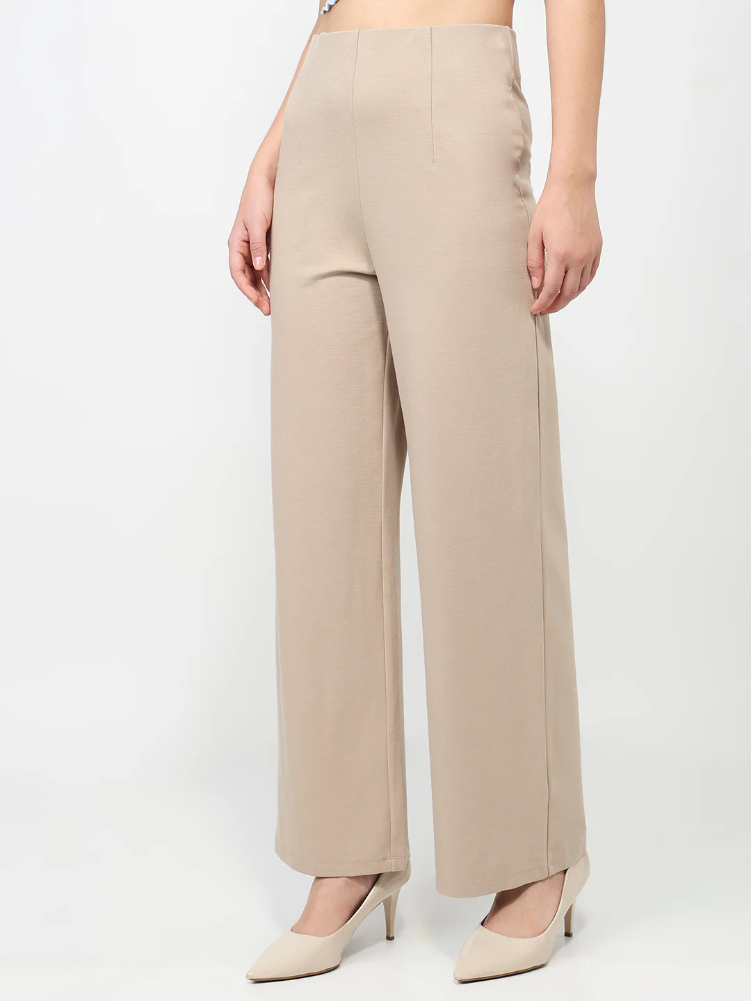Women Oatmilk Wide Leg Treggings - Image 8
