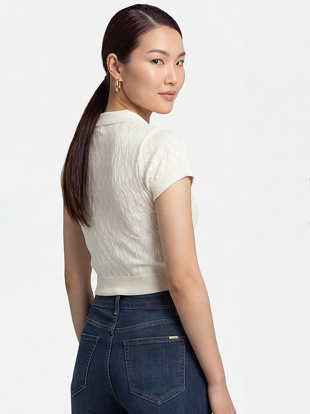 Women Off White Flat Knit - Image 3
