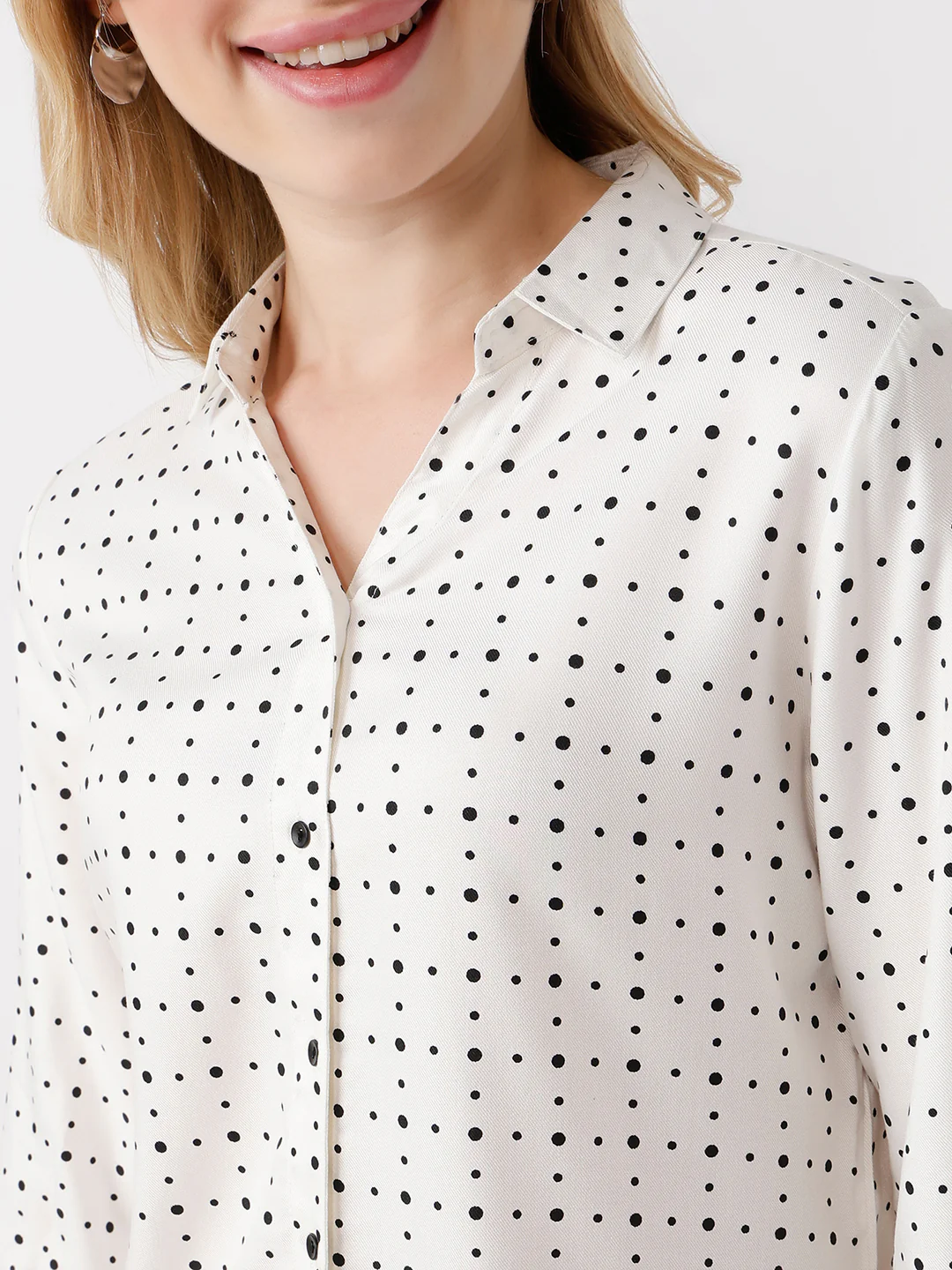 Women Off White Print Shirt - Image 5