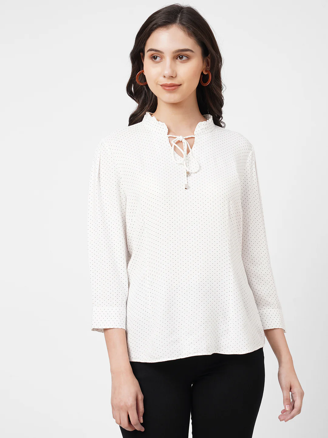 Women Off White Printed Top - Image 2