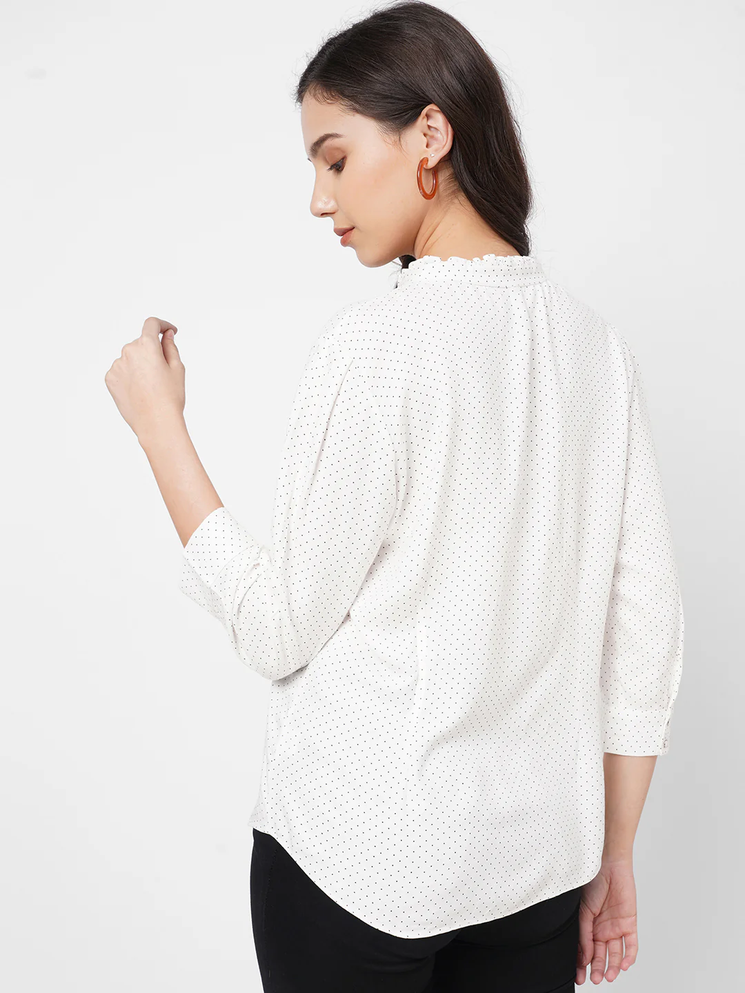 Women Off White Printed Top - Image 3