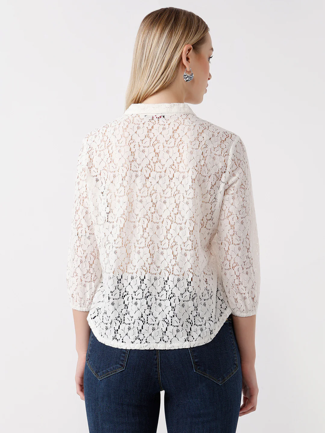 Women Off White Shirt - Image 3