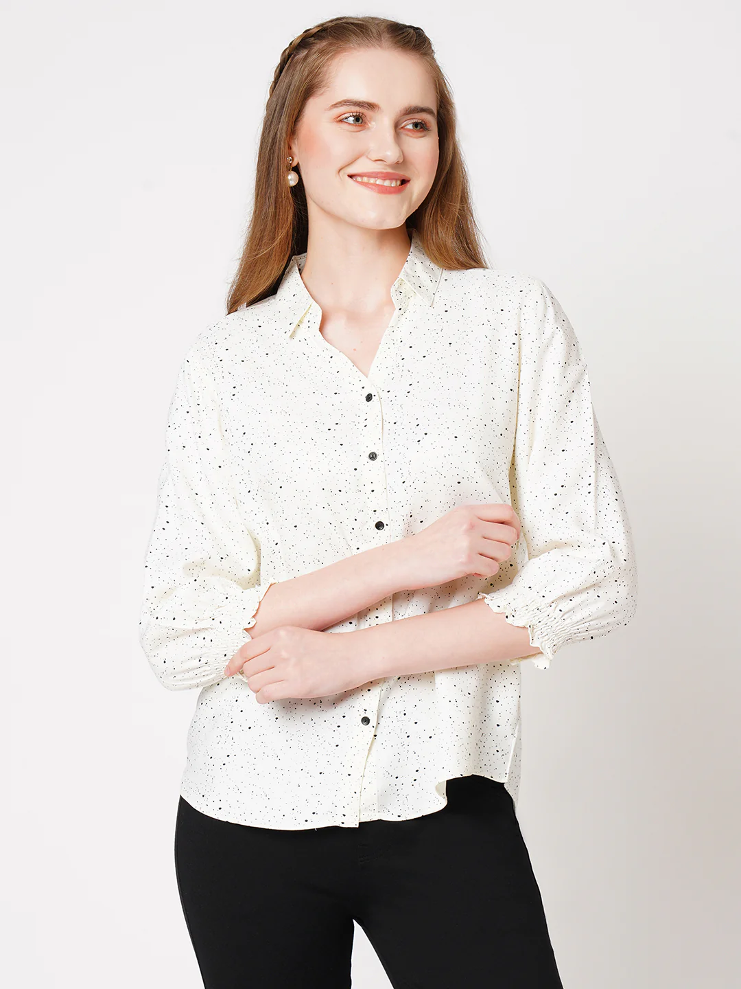 Women Off White Shirt - Image 2