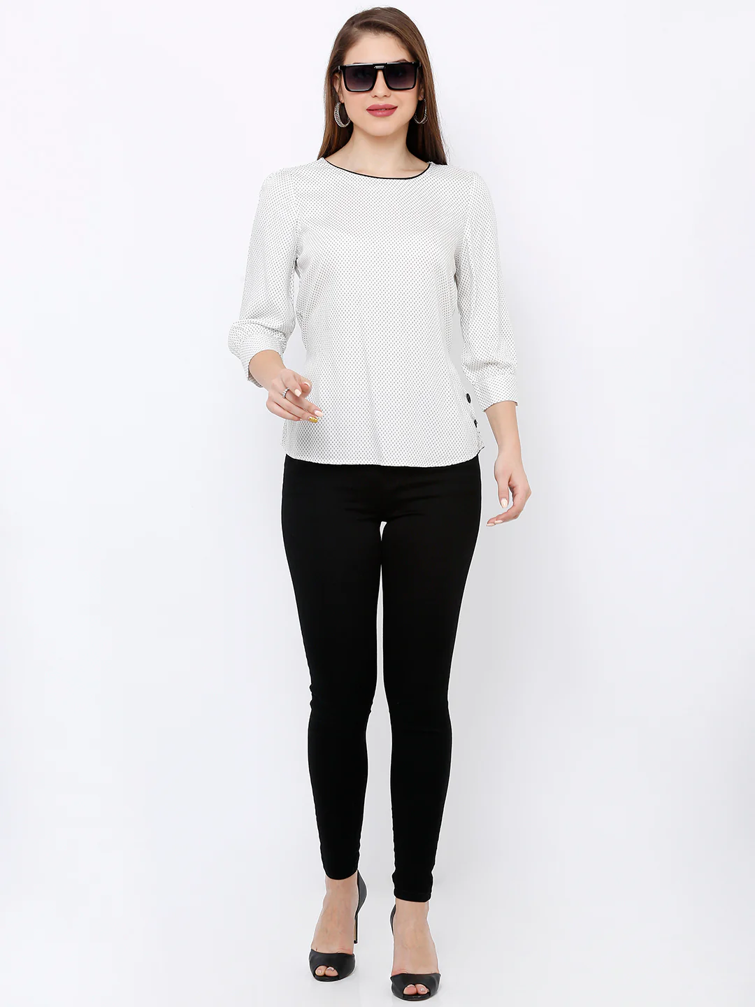 Women Off White Top