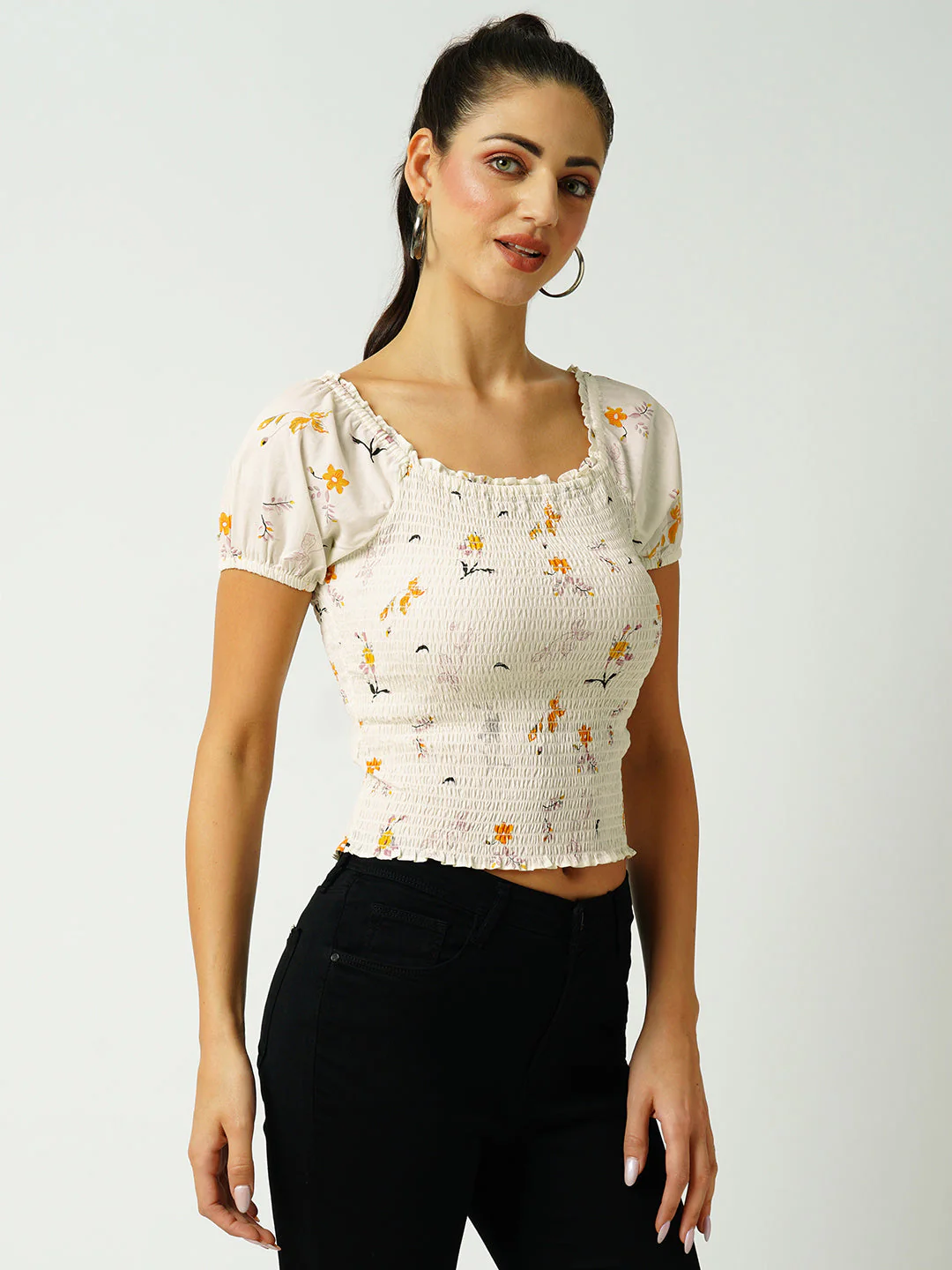 Women Off White Top - Image 4