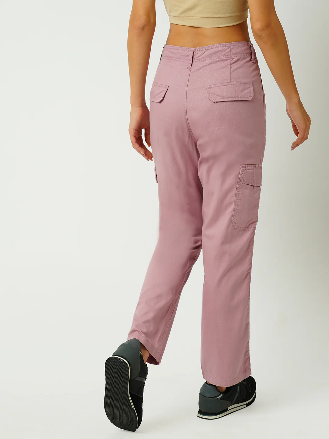 Women Old Rose Mid-Rise Cargo - Image 3