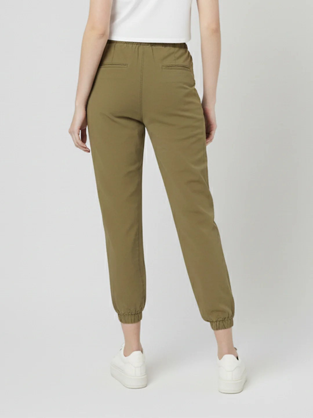 Women Olive High-Rise Jogger - Image 3