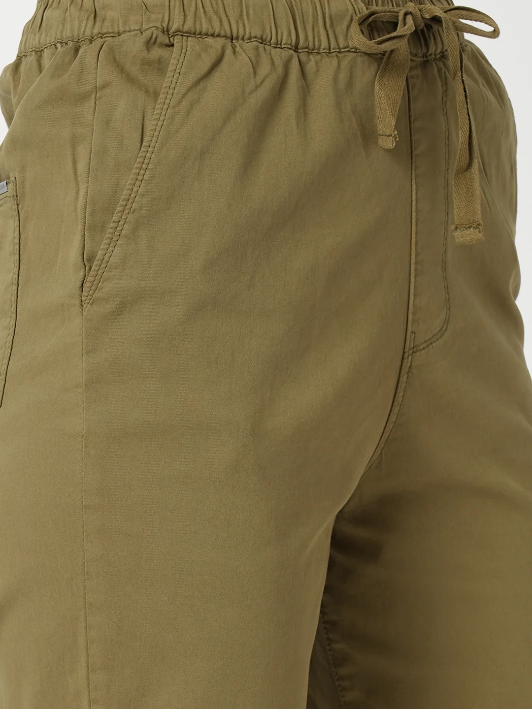 Women Olive High-Rise Jogger - Image 5