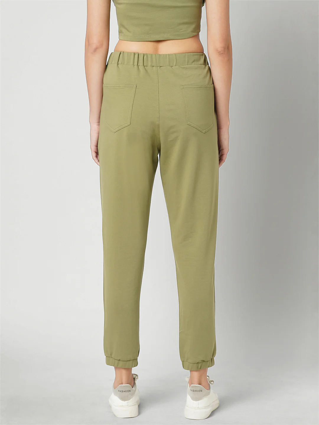 Women Olive High-Rise Jogger - Image 3
